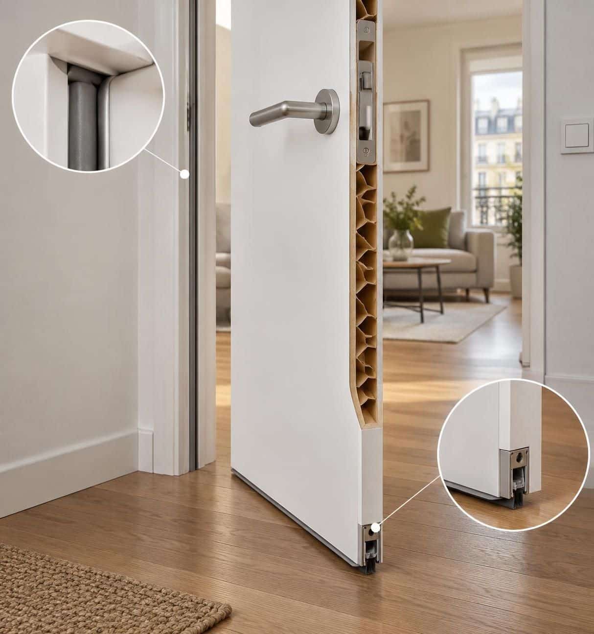 découvrez comment améliorer l’isolation phonique d’une porte intérieure creuse sans remplacer le bloc-porte : joints, bas de porte et solutions efficaces.